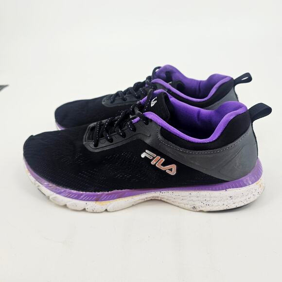 Fila Memory Outreach Athletic Running Sneaker Shoe Black Purple Women's 9 G25 - Picture 3 of 9